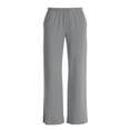 thumbnail image 7 of Womens Athletic Side Stripe Wide Leg Long Pants Solid High Waist Casual Trousers with Pockets, Loose Breathable Bottoms for Jogging, Loungewear and Outdoor Walking Gray, 7 of 7