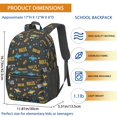 thumbnail image 3 of Monster Cartoon Truck Gray Pattern 17" School Backpacks for Teens,Waterproof Oxford Fabric,S-Shape Padded Straps for School,Travel,Hiking,Camping, 3 of 6