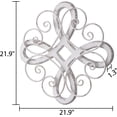 thumbnail image 2 of Sintosin Vintage Wrought Iron Wall Decor 22 Inch, Hanging Distressed White Farmhouse Wood and Metal Wall Art Decor, Rustic Medallion Home Wall Decor for Living Room Bedroom Entryway Hallway, 2 of 8