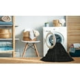 thumbnail image 2 of Ahgly Company Machine Washable Indoor Round Industrial Modern Night Black Area Rugs, 6' Round, 2 of 7