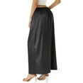 thumbnail image 6 of Musuos Women Solid Color Long Underskirt, Elastic Waist Inner Lining for Long Skirt, Cotton Polyester, 6 of 10