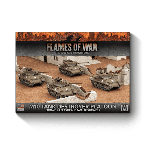 Flames of War United States M10 3-inch Tank Destroyer Platoon Plastic FOW UBX53