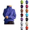 thumbnail image 1 of Pulls à Col Roulé pour Femmes 2026 Automne Hiver Tendance Manches Longues Tricot Uni, 1 of 4