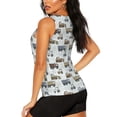 thumbnail image 4 of Picia Tractor and Dumper Pattern Women's Workout Tank Top,Breathable Activewear,Slim Fit Athletic Top,Versatile Workout Moisture-wicking top-XX-Large, 4 of 9