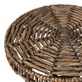 thumbnail image 6 of JONATHAN Y Amara 17" Coastal Bohemian Handwoven Water Hyacinth Round Tripod End Table, Brown, TBL2507B, 6 of 6