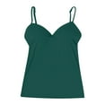 thumbnail image 2 of Women's Cotton Tank Top with Shelf Bra Adjustable Wider Strap Camisole, 2 of 4
