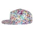 thumbnail image 3 of Fotbe Colorful Watercolor Dots Flat Bill Visor Cap Classic Snapback Hat Polyester Foam Trucker Hat Trucker Cap Adjustable Baseball Cap, 3 of 9