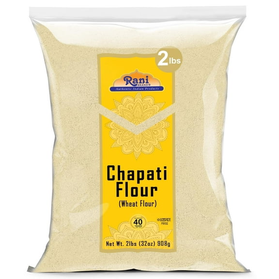 Rani Chapati Flour (100% Pure Whole Wheat Atta), For Making Roti & Indian Breads 32oz (2lbs) 908g ~ All Natural | Vegan | No Salt or Colors | NON-GMO | Kosher | Indian Origin