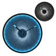 thumbnail image 2 of Indoor 12' Voice-Activated Luminous Decoration Wall Clock With LED Night Light Black White Spiral, 2 of 8