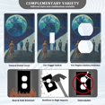 thumbnail image 3 of Yayeee Duplex Wall Plate 1-Gang 4.5"x2.7" Home Receptacle Light Switch Decorative Outlet Cover, Blue Planet, 3 of 7