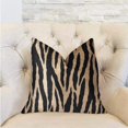 thumbnail image 2 of PBRA2213-1616-DP Plutus Coussin de Luxe Zèbre Noir et Beige, 16 x 16 Po., 2 of 3