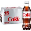 Diet Coke Soda Pop Bottles, 16.9 fl oz, 15 Pack