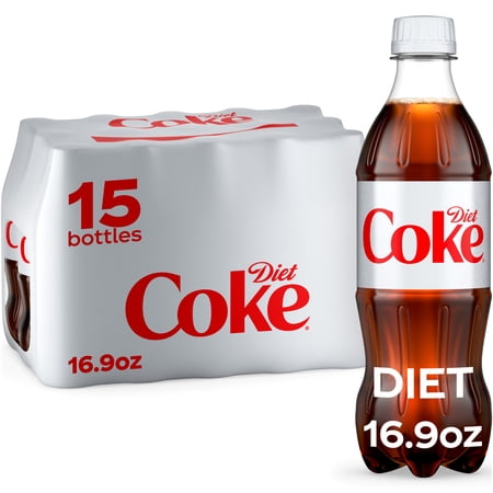 Diet Coke Soda Pop Bottles, 16.9 fl oz, 15 Pack
