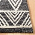 thumbnail image 2 of SAFAVIEH Micro-Loop Crispin Geometric Chevron Wool Runner Rug, Charcoal/Ivory, 2'3" x 7', 2 of 5