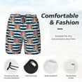 thumbnail image 4 of Kdxio Popcorn Print Men's Swim Trunks with Compression Liner 7 Inch Inseam Quick Dry Swim Shorts, 4 of 7