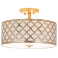 thumbnail image 4 of SAFAVIEH Kora 3-Light Quatrefoil 15 in. Dia. Flush Mount, Gold, 4 of 6