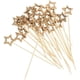 thumbnail image 2 of Palillos de madera tipo estrella - 100 piezas de brochetas para aperitivos y accesorios para bebidas, palillos de madera resistentes y duraderos para fruta, queso, aceitunas y comida de fiesta, 2 of 8