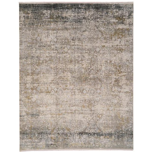 Amer Rug VEN403910 3 ft. x 9 ft. 10 in. Venice Modern Power-Loomed Rug, Gray