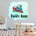thumbnail image 3 of Personalized Watercolor Decal Living Room Wall Decal for Family Blue Background Customize Name Design Cute Custom Name Decal - Size: 30 In x 27 In, 3 of 5