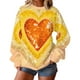 thumbnail image 2 of Uootdi Valentine's Day Sweatshirt for Women Crew Neck Love Heart Printed Graphic Sweatshirts Casual Holiday Long Sleeve Graphic Tee Tops Gift, 2 of 9