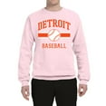 thumbnail image 2 of Wild Bobby City of Detroit Baseball Fantasy Fan Sports Unisex Crewneck Sweatshirt, Light Pink, Large, 2 of 6