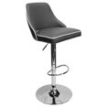 thumbnail image 3 of Aaron Presley Tabouret de Bar Pivotant Réglable en Simili Cuir Gris (Lot de 2), 3 of 3