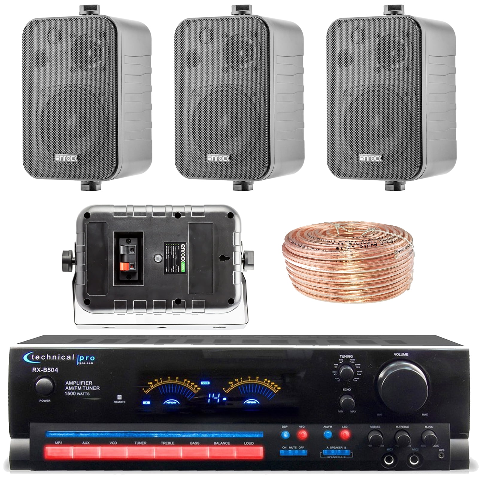 Technical Pro RX505BT 2000-Watt - 2-Channel - Integrated Amplifier