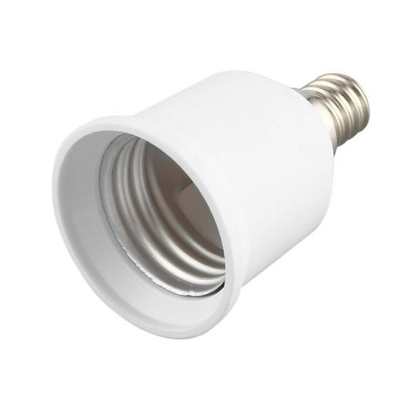 Newly Upgraded Version 2 PACKS Easy to Install Safe E12 to E27 Socket Light Bulb Lamp Holder Adapter Plug Extender Lampholdere12 lamp socket lamp holder with plug White