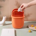 thumbnail image 2 of Desktop Mini Trash Can With Lid, Portable Cute Trash Can, Small Trash Can (orange-25*16.3*16.3cm), 2 of 4