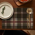 thumbnail image 4 of Set of 6 French Country Plaid Placemats Machine Washable Durable Linen Table Mats Heat Resistant Wrinkle Free Provincial Checkered Place Mats for Dining Table, 4 of 5