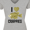 thumbnail image 4 of Inktastic Crappie Fishing I Love Crappies Women's V-Neck T-Shirt, 4 of 5