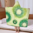 thumbnail image 5 of Green Tie Dye Pattern Hooded Bath Towel，50"x30" for Ages 3 To 12 Kids, Quick Dry Lightweight Soft Microfiber Hood Beach Towel Cover Up for Kids, 5 of 7