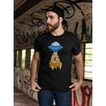 thumbnail image 2 of Pizza Ufo T-Shirt Men -Image by Shutterstock, Male Large, 2 of 4