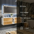 thumbnail image 6 of Eviva Vienna 75 inch Oak White Wall Mount Bathroom Vanity with White Integrated Acrylic Sinks, 6 of 6