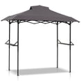 thumbnail image 2 of Zimtown 8' x 5' Grill Gazebo All-Weather Steel Construction w/ Bag for Patio, Backyard, BBQ (Light Gray), 2 of 10