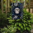thumbnail image 2 of Blue Flowers Gray Silver Shih Tzu Flag Garden Size, 2 of 2