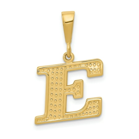 14k Yellow Gold Initial Monogram Name Letter E Pendant Charm - Letter E Gold Pendant 14k Yellow Gold Initial Monogram Name Letter E Pendant Charm - Letter E Gold Pendant