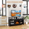thumbnail image 6 of Gymax 58'' Fireplace TV Stand W/18'' 1500W Electric Fireplace up to 65'' Black, 6 of 10