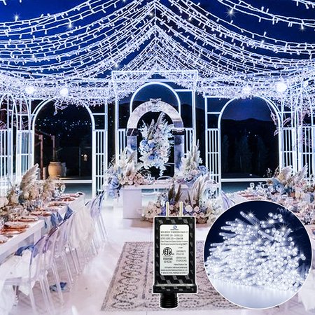 200 LED Curtain String Lights, 6.56x6.56FT USB Powered Fairy String ...