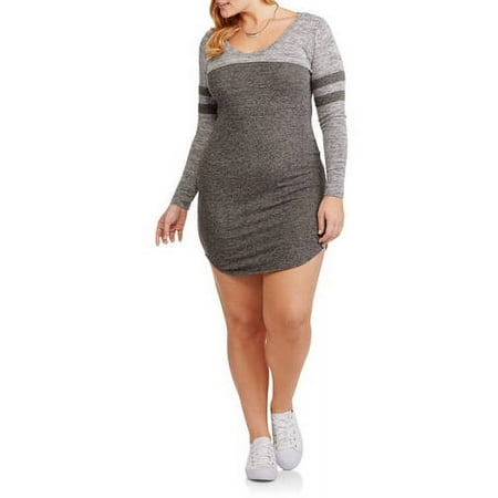 Juniors' Plus V-Neck Football Dress