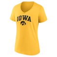 thumbnail image 2 of Women's Fanatics Gold Iowa Hawkeyes Campus V-Neck T-Shirt, 2 of 3