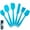 Blue, variant on Home Saving! Jubipavy 6 Piece Spatula Set Kitchen Spatula Utensil Set Kitchen Silicone Baking Tools Silicone Spatula
