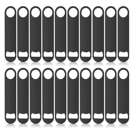 

20 Pack Flat Bottle Opener Beer Cap Bottle Opener Bar Blade Black