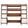thumbnail image 2 of Bixby Collection: Sleek Wood Desk and Bookshelf Set for Home Office, 2 of 3