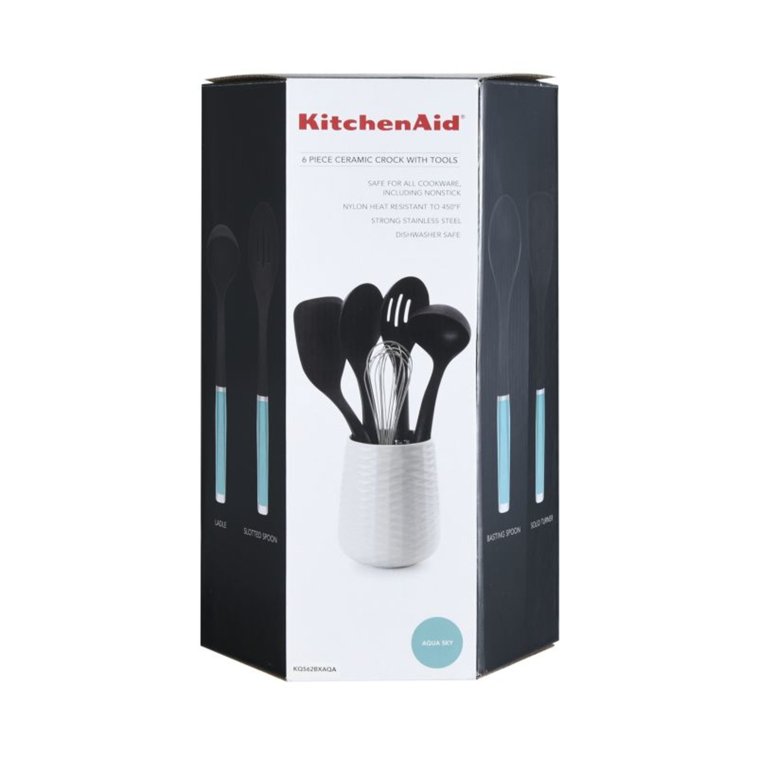 Kitchenaid 6-piece Crock with Plastic Kitchen Tool Set