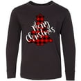 thumbnail image 3 of Inktastic Red Buffalo Plaid Christmas Tree Long Sleeve Youth T-Shirt, 3 of 5