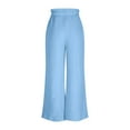 thumbnail image 5 of ATENAR Womens Pants Drawstring Wide Leg Pants Summer Pant Blue 2XL, 5 of 7