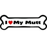 Imagine This I Love My Mutt Bone Car Magnet, 2-Inch by 7-Inch