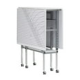 thumbnail image 3 of Sew Ready Mobile, Folding, Height Adjustable, Quilting, Fabric Cutting Table with Guides and Grid Top and Storage Silver/White, 3 of 15