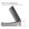 thumbnail image 5 of Peine para barba plegable plateado, peine plegable para hombres, peine para barba de acero inoxidable, peine redondo plegable, peine de dientes de acero inoxidable, bolsillo plegable, peine most, 5 of 5